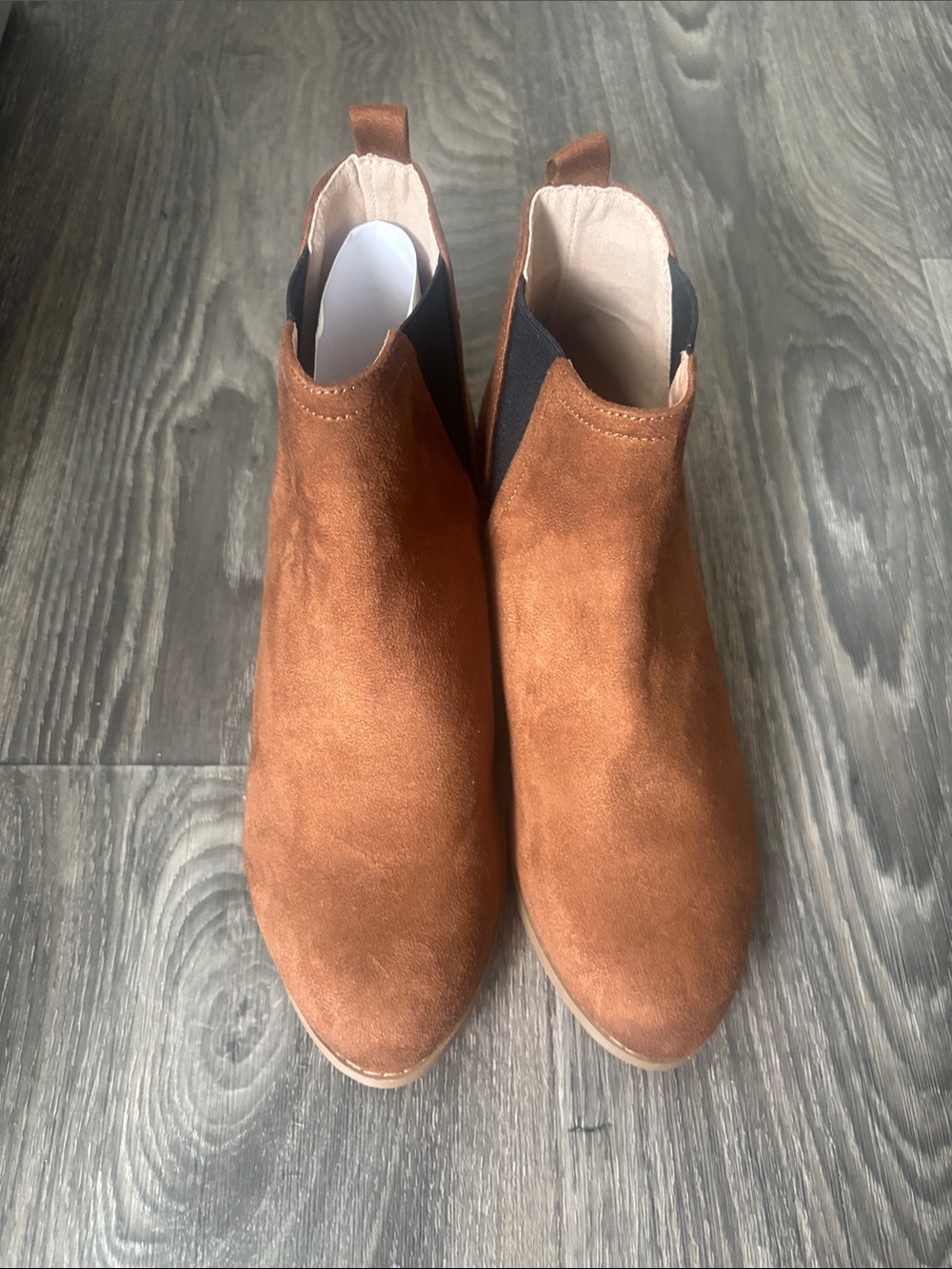 Chestnut Suede Chelsea Ankle Boots